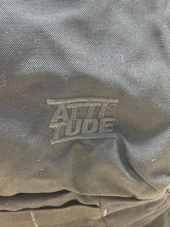 Attitude Unisex Black Nylon Padded Adjustable Straps RollTop Zip Around Backpack main image 8